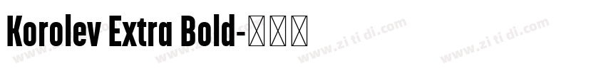 Korolev Extra Bold字体转换